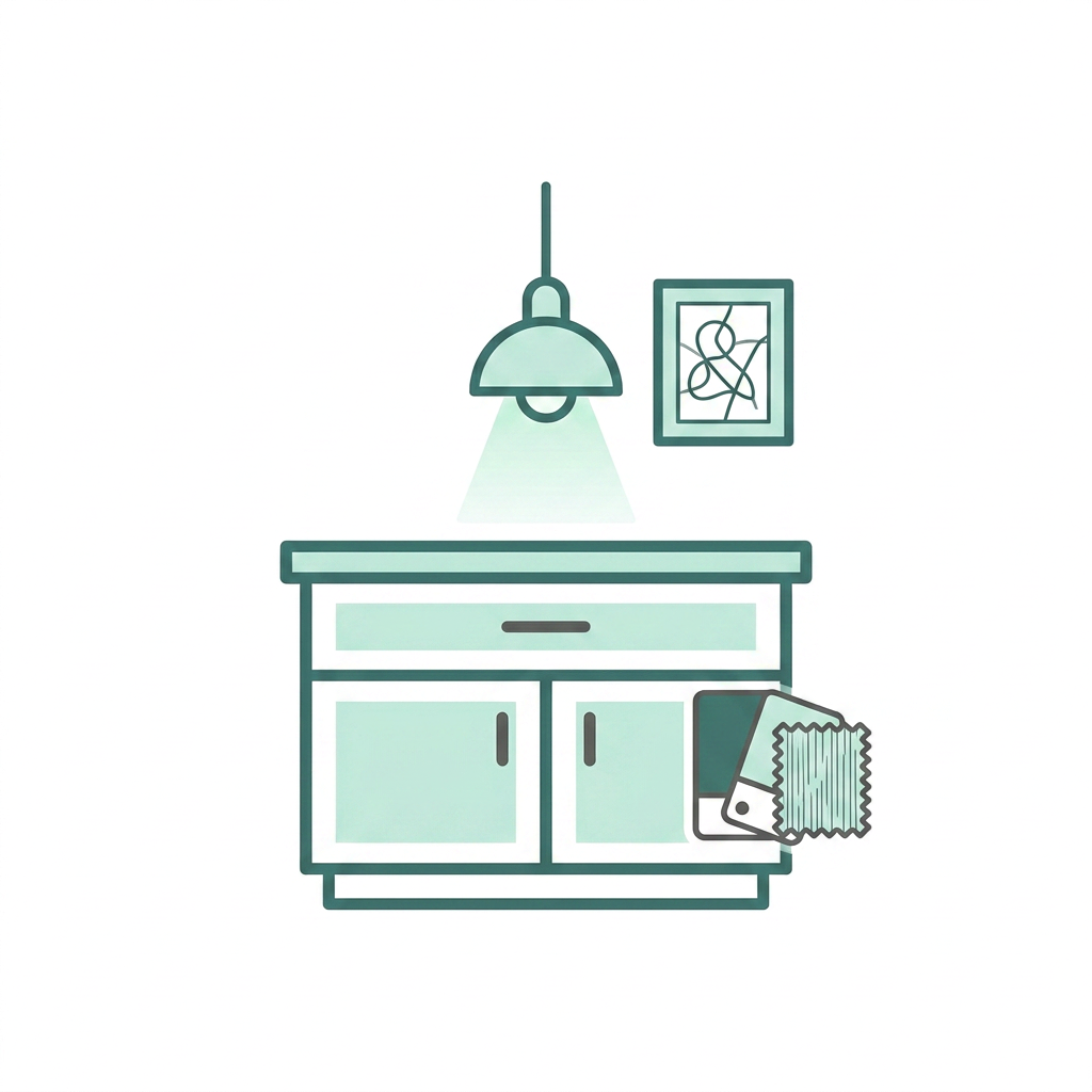 Style guidance graphic for bespoke kitchens in Worksop